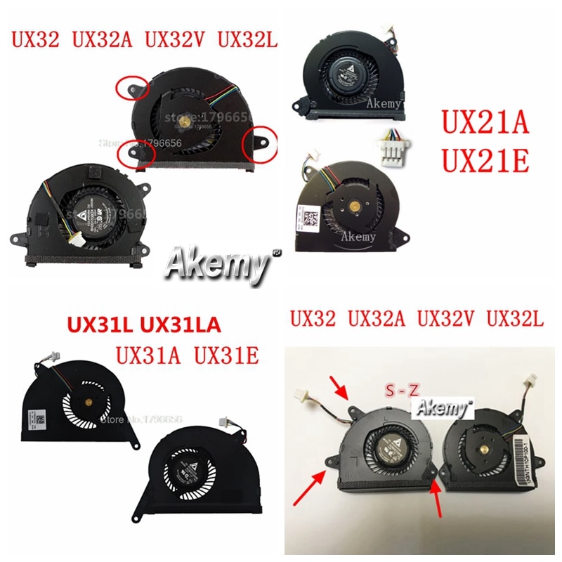 For Asus ZENBOOK UX32 UX32A UX32VD UX32V UX32LA UX32LN UX32L UX31E UX31A UX31L UX31LA UX21E UX21A VGA CPU Cooling Cooler Fan