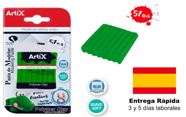 Polyclay Fimo 57g multicolor arcilla para moldear pasta de moldear cerámica bellas artes manualidades: verde oscuro