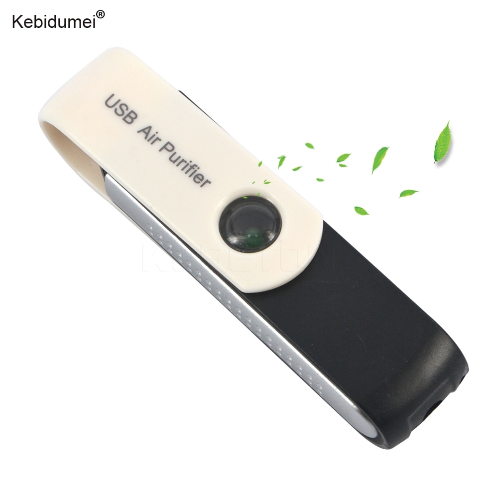 Kebidumei Mini USB iónico limpiador de aire portátil USB purificador de aire ionizador purificador de aire adaptador USB para ordenador Coche