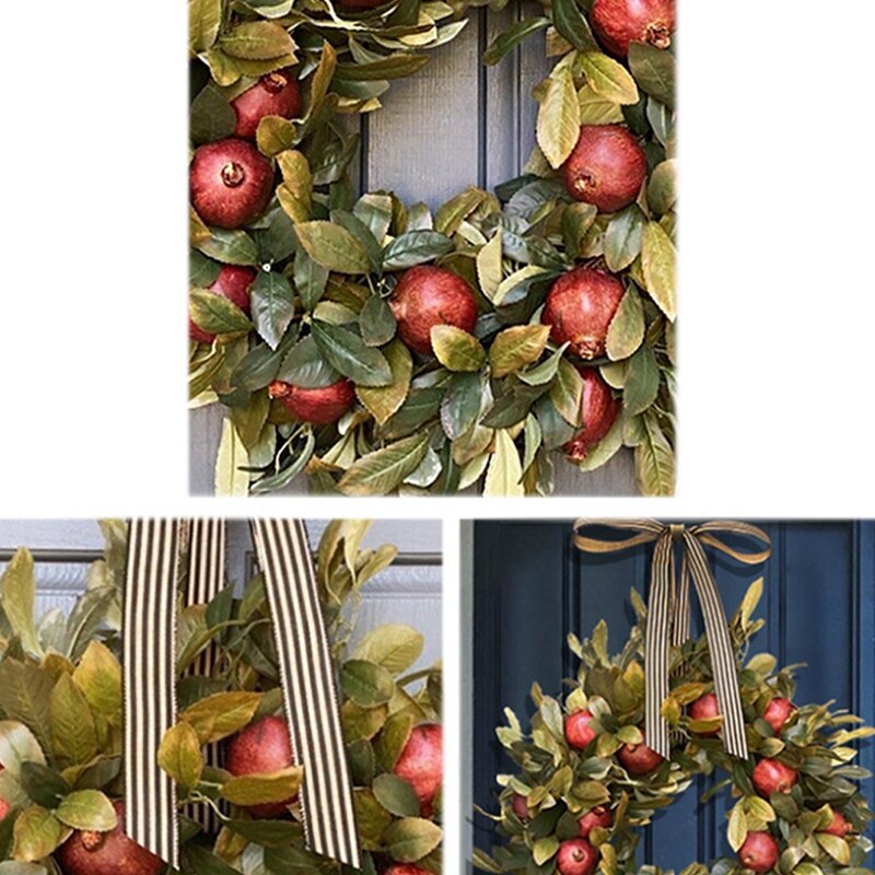Kerstkrans van 40 cm, decoratie voor voordeur met led-verlichting en