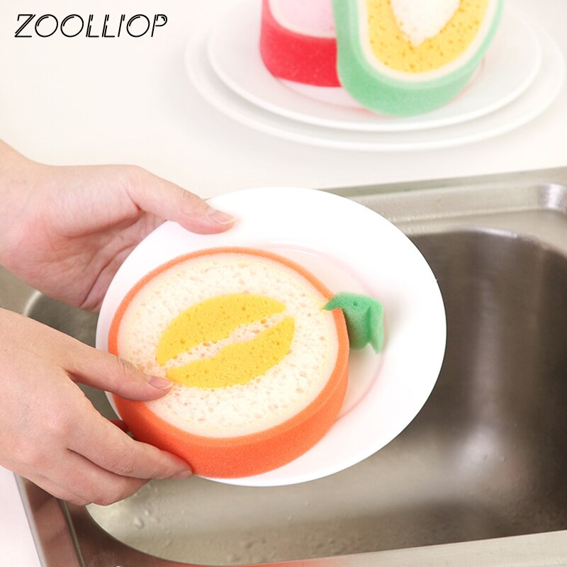 Cepillo para lavar platos de cocina, limpieza de frutas creativas, ducha de bebé, esponja de baño suave, cepillos de toalla de baño de dibujos animados para niños