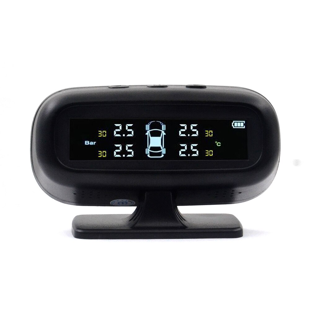 Bandenspanningscontrolesensoren TPMS Bandenspanningscontrolesysteem 4 Externe Sensoren Real-time Weergave Temperatuurdruk 0 Tot 100PSI voor Auto RV Aanhanger