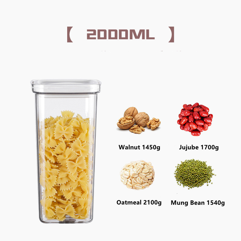 Rotating Cover Sealed Jar Food Storage Box Transparent Plastic Multigrain Tank Stackable Dried Storage Jars Kitchen Organizer: plum