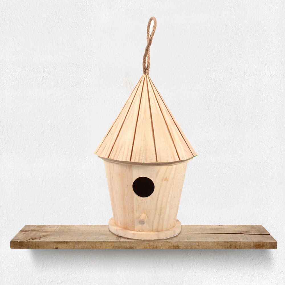 2 Set DIY Houten Vogelhuissets DIY Vogelhuis Kit Onafgewerkte Hangende Houten Vogelhuizen met touw DIY Houten