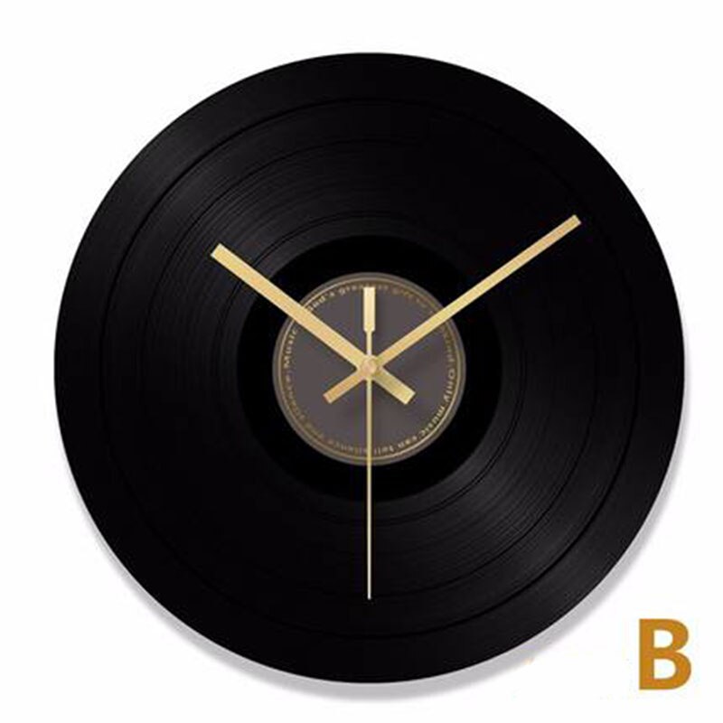 Registro de vinil relógio parede retro numerais romanos industrial números preto relógio jam dinding unik decoração da casa do vintage cozinha 60c050: B