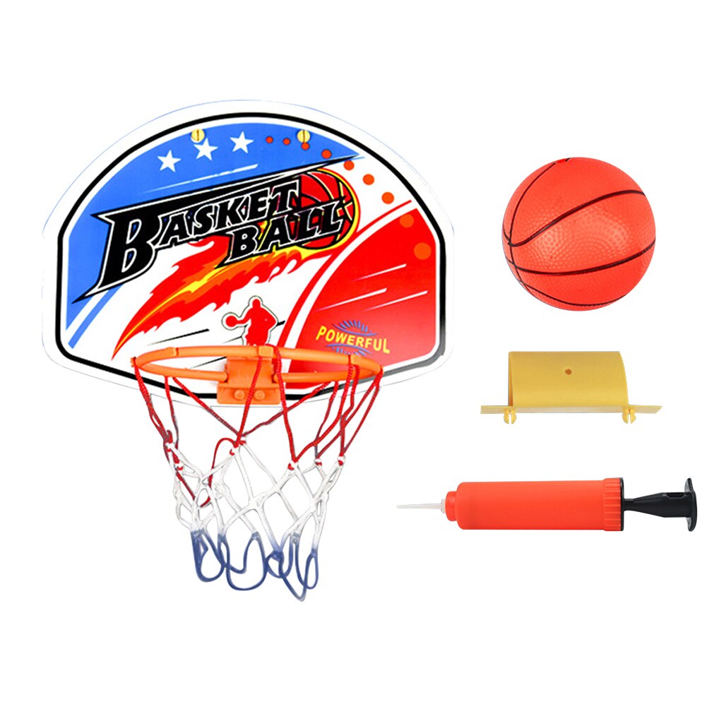 Mini canasta de baloncesto de 27x21cm, tablero inastillable, canasta familiar de interior, juego de baloncesto para niños, anillo de aro de juego de pared: B