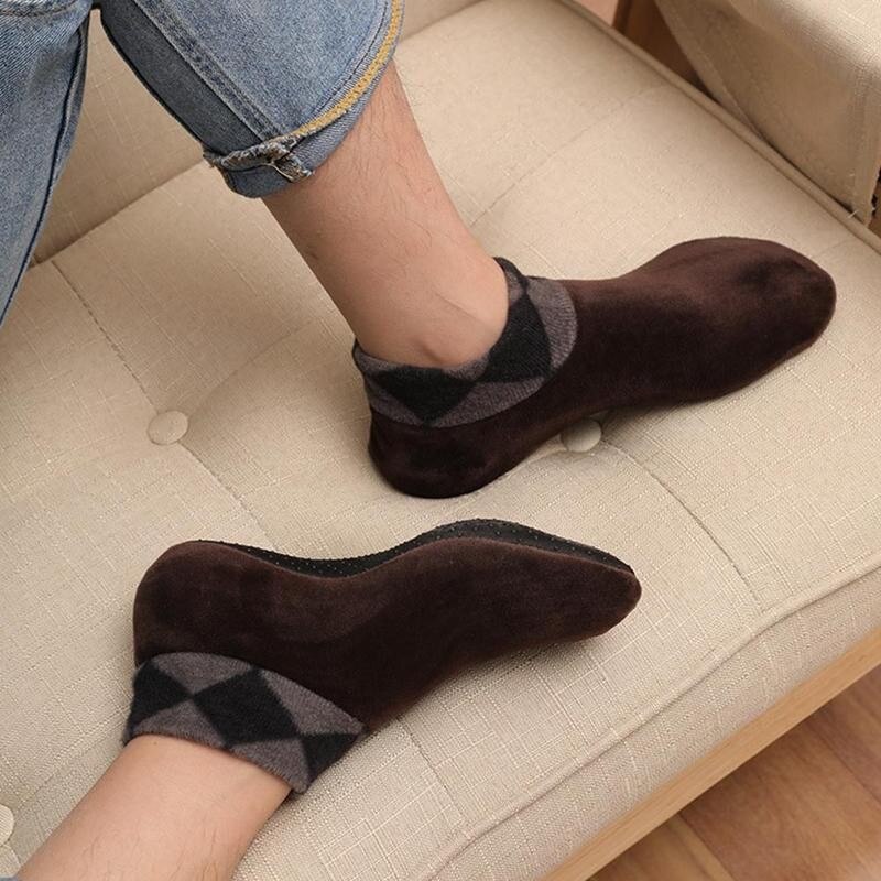 1 paire doux bas polaire chaussettes pantoufle pour hommes femmes hiver épaissir botte chaussette 10 couleurs élastique antidérapant intérieur sol chaussettes