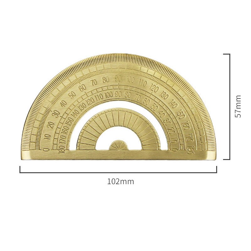 4Pcs Measuring Ruler Set Drawing Instruments Include Brass Protractor Isosceles Right Angle Triple-Cornered Ruler