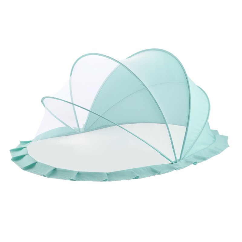 Zomer baby klamboe opvouwbaar babybeddengoed klamboe voor babybedje klamboe veilig gaas voor babymeisjesjongens: Hemelsblauw