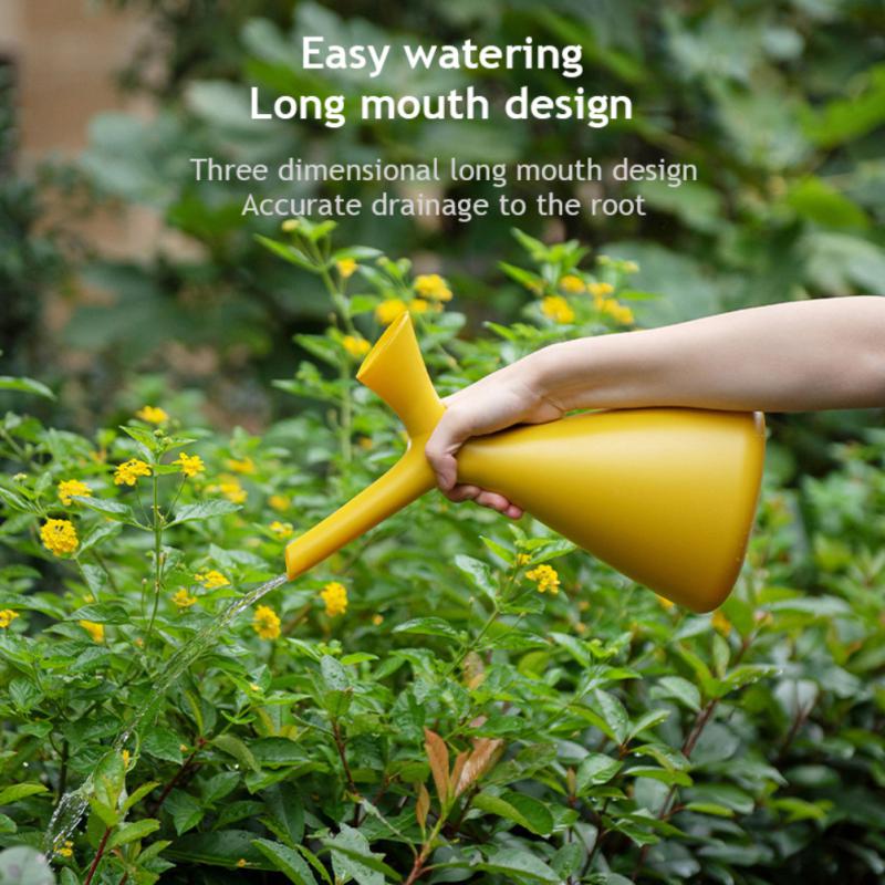1.5L Water Cans Handle Watering Pot Long Spouted Large Capacity Shatterproof Plastic Plant Bottle Device Irrigation Plant Tool