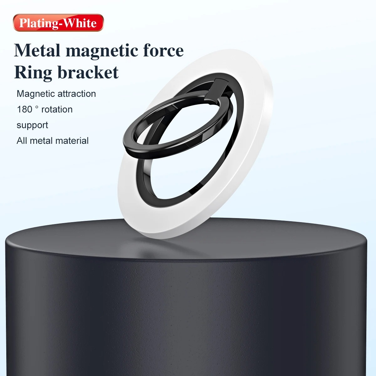 360° Magnetic Phone Ring Holder for MagSafe Kickstand Magnet Grip for iPhone 15 14 13 12 Pro Max Finger Ring Holder Stand: Orange