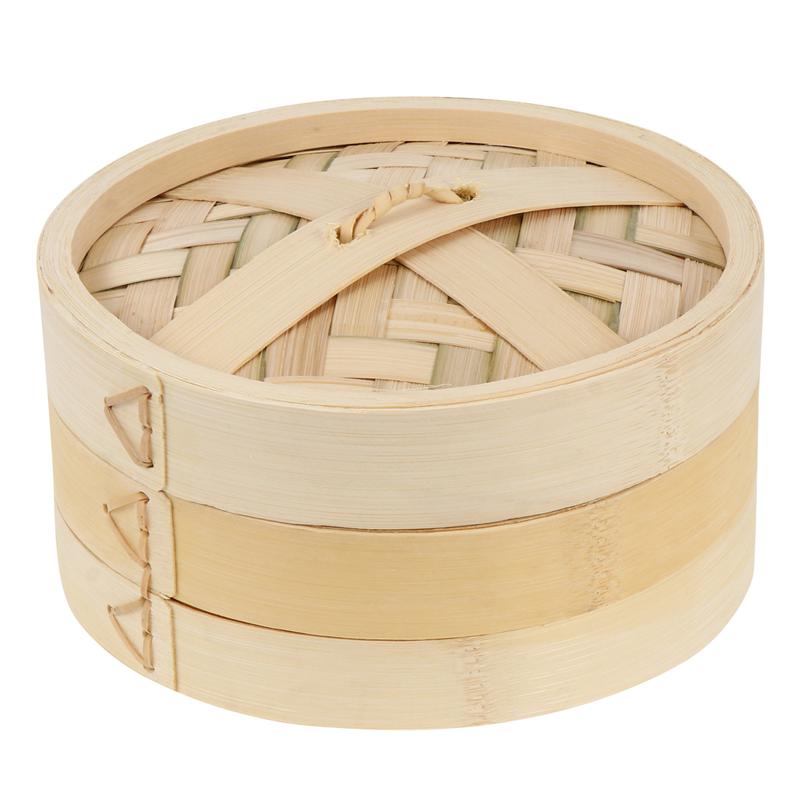 1 Set Bamboo Steaming Rack Food Steaming Basket Bamboo Food Steamer Flour Buns Dumplings Steaming Rack