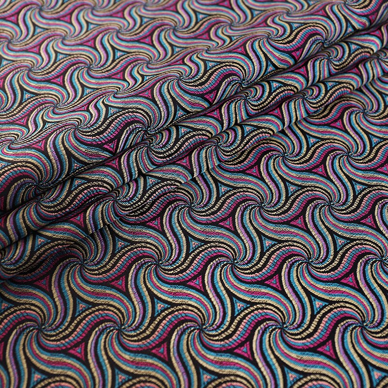 Tela de seda de costura de brocado por metro, Material de tela de para costura artesanal, Patchwork, 114cm