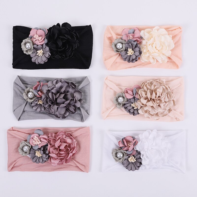 Dejorchicoco mignon enfants filles arc bandes de cheveux Plaid coton tissu Nylon bandeaux doux élastique Nylon vêtements de cheveux pour les filles: Default Title
