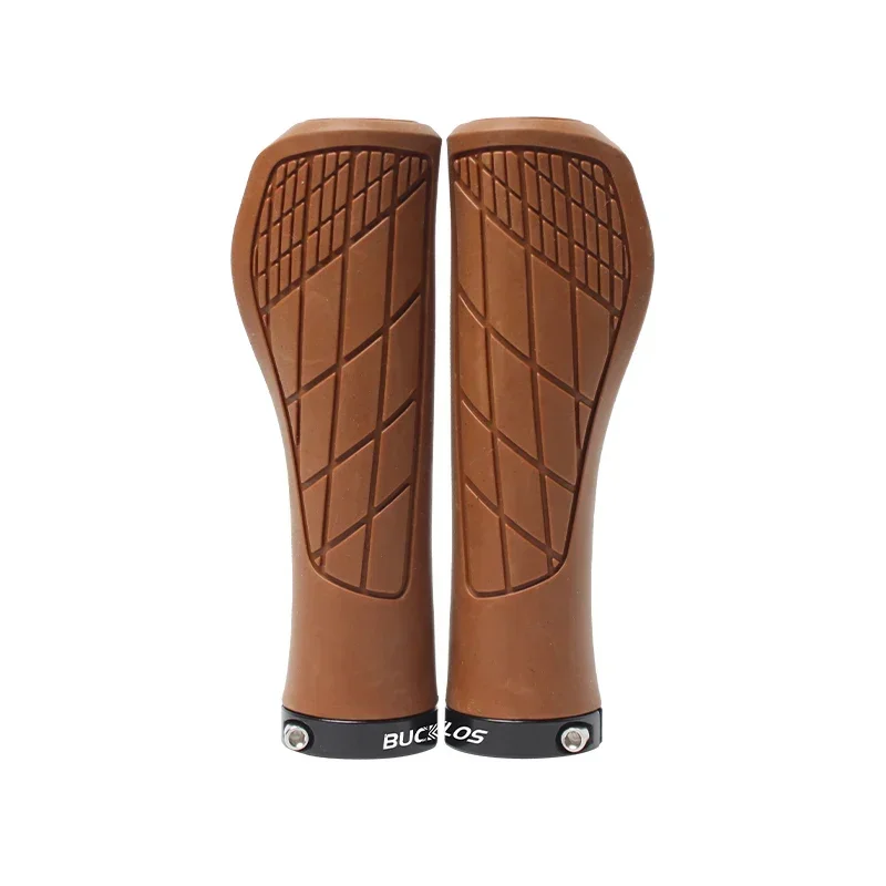 BUCKLOS Bicycle Handle Bar Grips Mountain Bike Single-sided Locking Handlebar Cover Ergonomic Bicycle Handlebar Grips: Orange