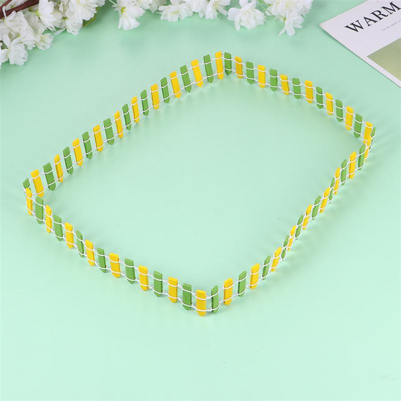 2pcs Miniature Small Wood Fencing Wooden Mini Fences Garden Landscape Fence Potted Plant Micro Props Bonsai Ornaments