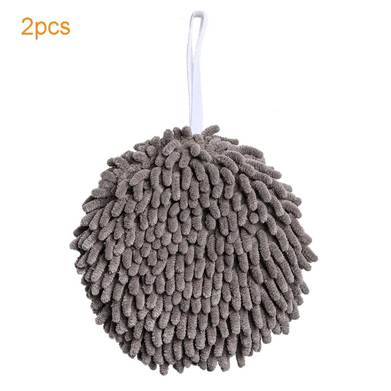 Wipe Hands Towel Ball Super Absorbent Fast Drying Soft To The Touch Prevent Bacterial Growth Health Bathroom Accessories: 2 Grey