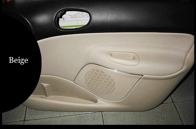 Panel de puerta Interior de microfibra de cuero de 4 Uds., cubierta de reposabrazos para Peugeot 206 207 Citroen C2: Beige