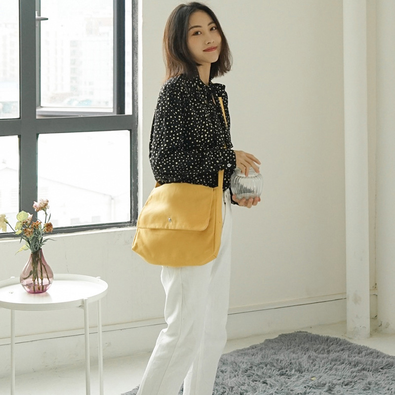 Sac en tissu de coton Simple pour femmes, fourre-tout décontracté, sacs d'école, sacoches pliables à fermeture éclair souple