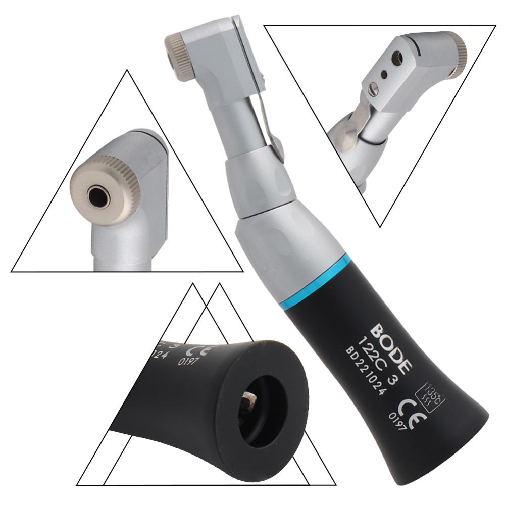 Pièce à main dentaire à basse vitesse couleur nez droit contre-Angle moteur pneumatique Turbine à Air BODE 2 trous/4 trous B2/M4 rose/bleu/noir: contra angle BK