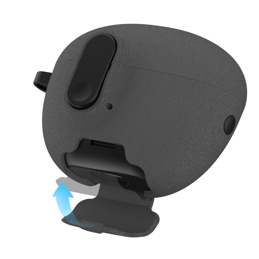 for huawei FreeBuds 6i case cover with safety lock&Phone Stand sandstone skins earphone cover for FreeBuds 6i earbuds case