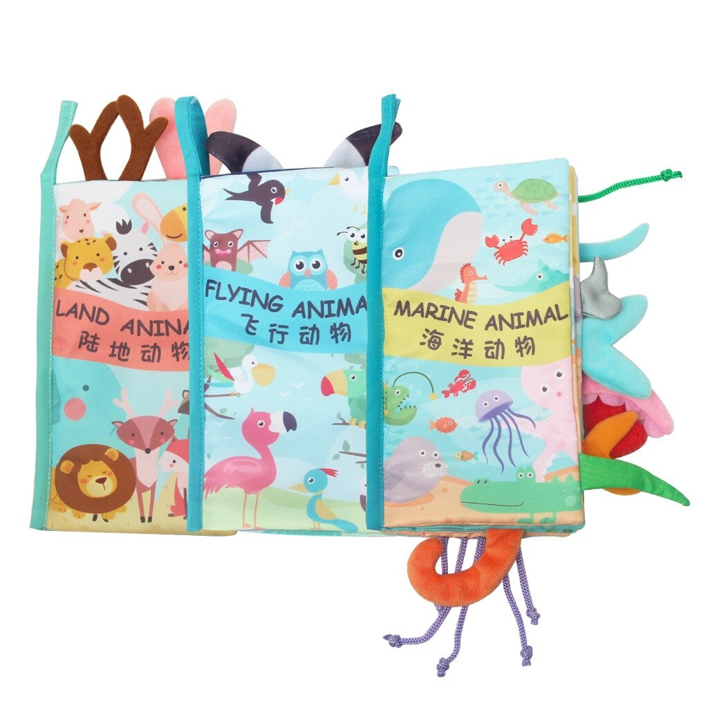 Doek Boek Baby Kids Jongens Meisjes Intelligentie Ontwikkeling Educatief Speelgoed Draagbare Lovele Print Trendy Doek Boek