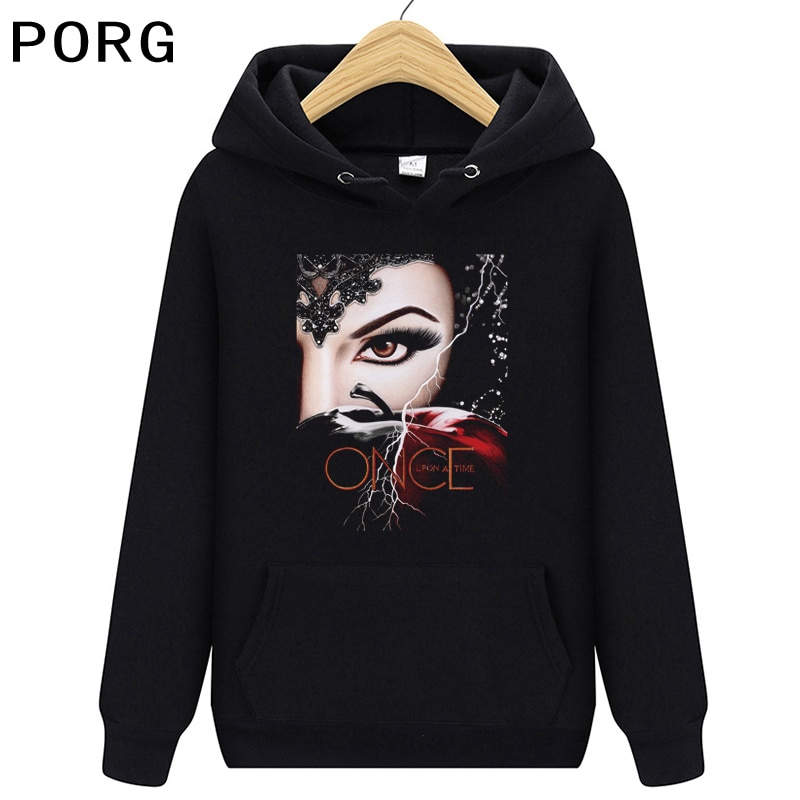 Einmal Auf EINE Zeit Poster gotisch 3d Punk Weibliche Sweatshirt lässig schick 3d Übergröße Koreanische Harajuku Sweatshirt: BK / XS