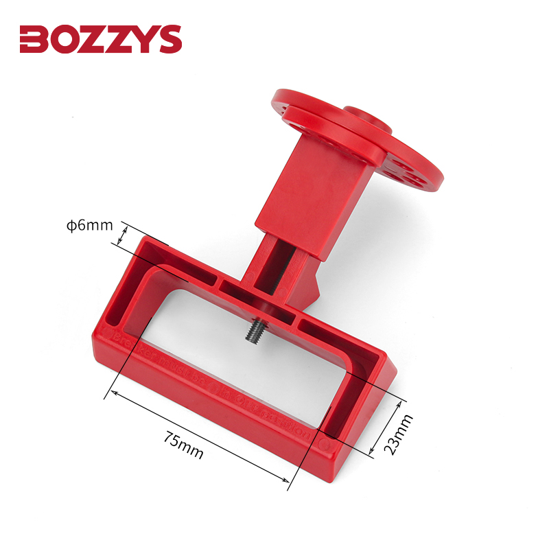 BOZZYS 3-Phase Large Circuit Breaker Lockout for a Range of 3-Phase Breaker Handles up to 0.8 in Thick and 3 in. Wide BD-D29: Gold