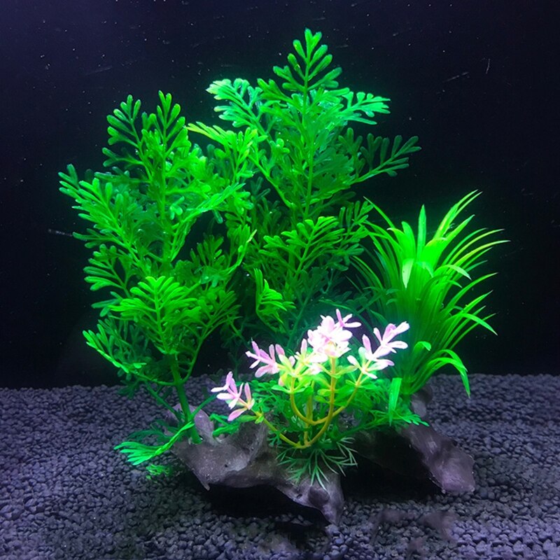 Plastic Water Planten Voor Aquarium Realistische Kunstmatige Planten Gras Ornamenten 8.7 Inch Hoge Aquarium Decoraties: K707