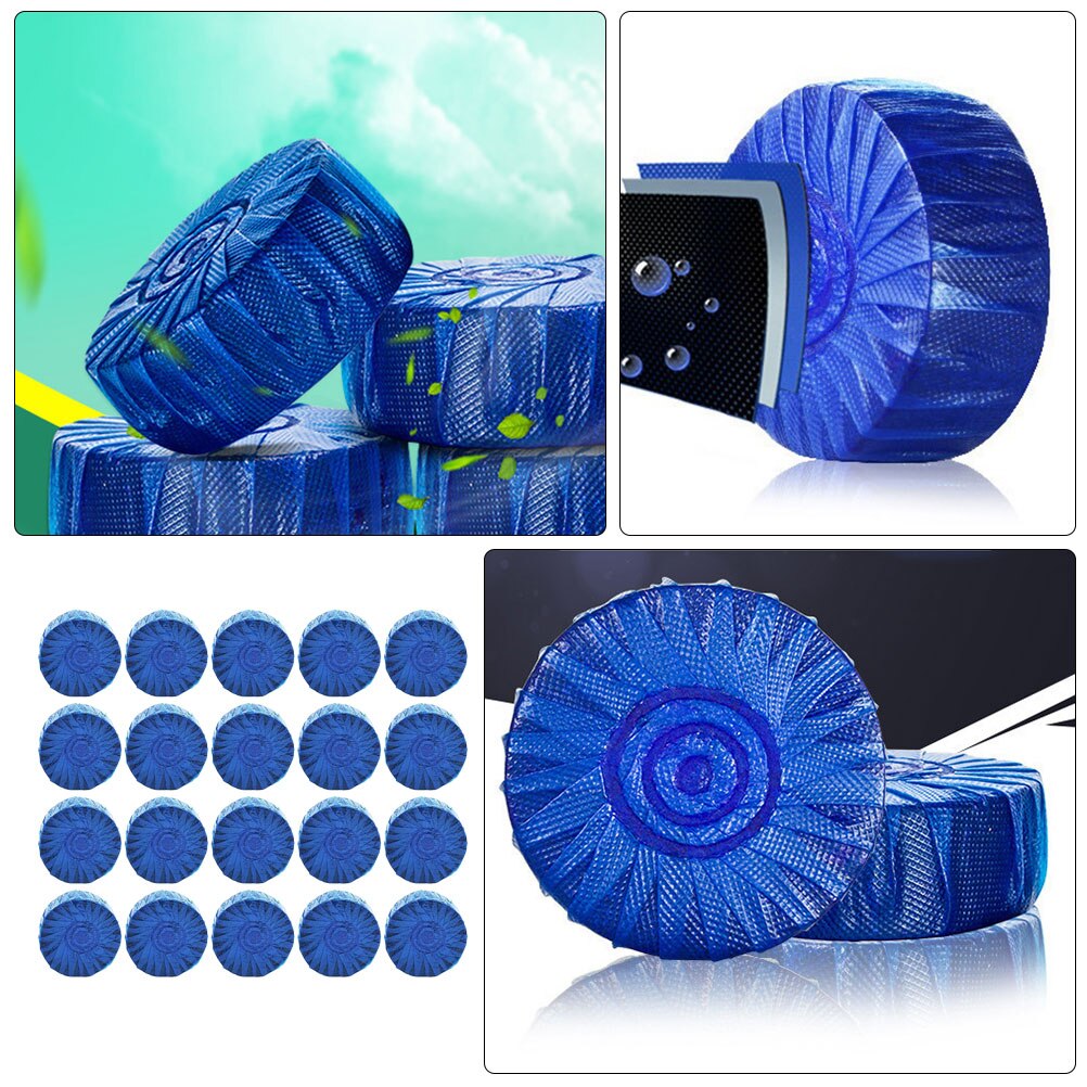 40Pcs Blue Toilet Freshener Toilet Cleaner Bubble Cleanser Practical Toilet Flush Cleaner Toilet Cleaner for Bathroom