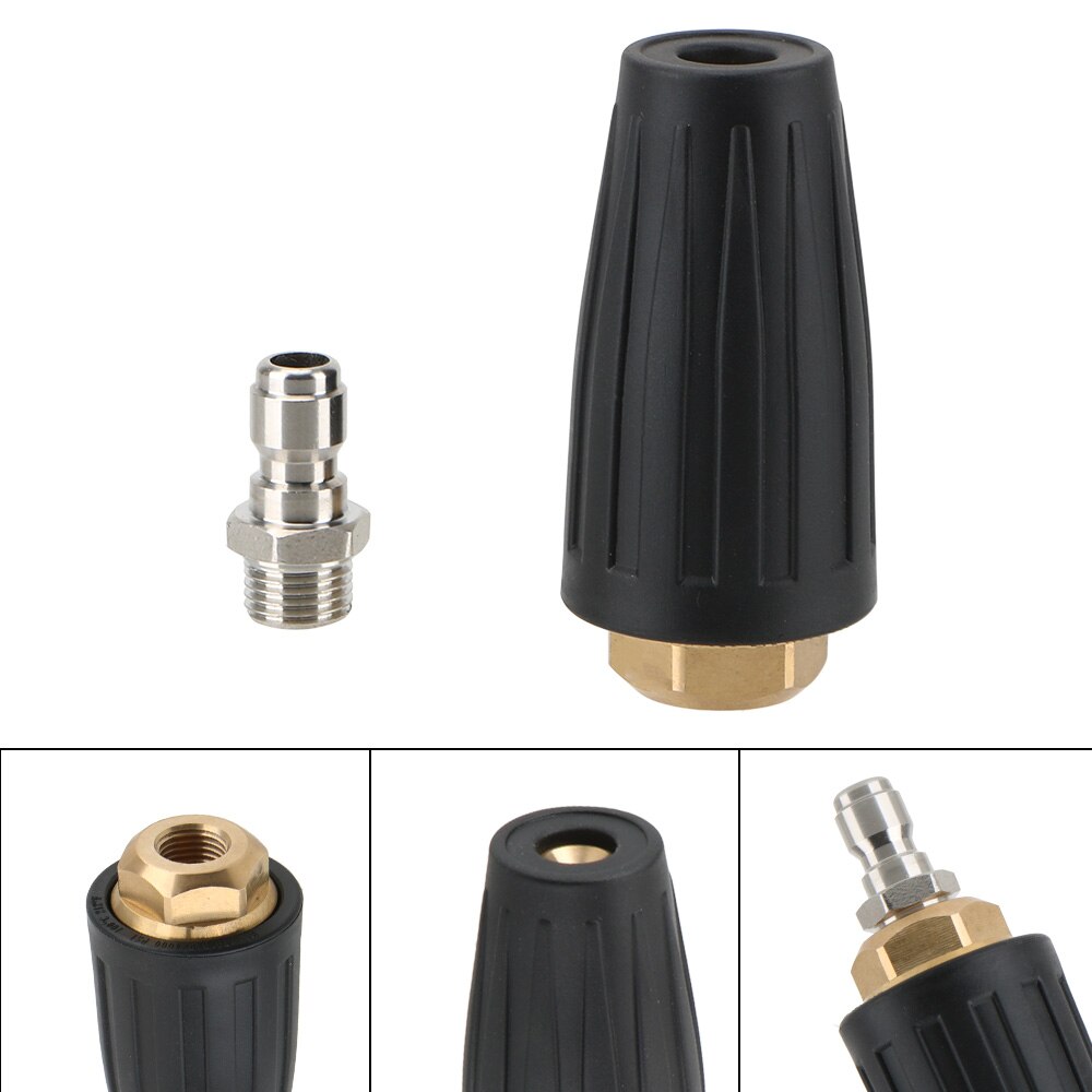 Auto Turbo Jet Voor Wassen Roterende Draaibare Koppeling Nozzle Spuit Voor Quick Connector Hogedrukreiniger Accessoire