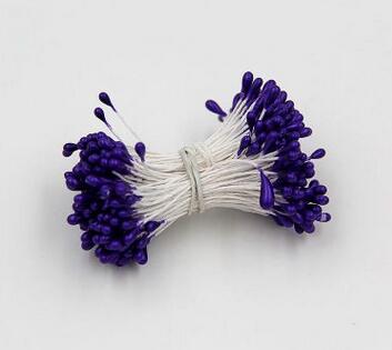 100 Stks/partij Kunstbloemen Meeldraden Parel Bloem Meeldraden Bloemen Meeldraden Voor Cake Mini Rose Bruiloft Decoratie Kunstbloemen: Dark Purple