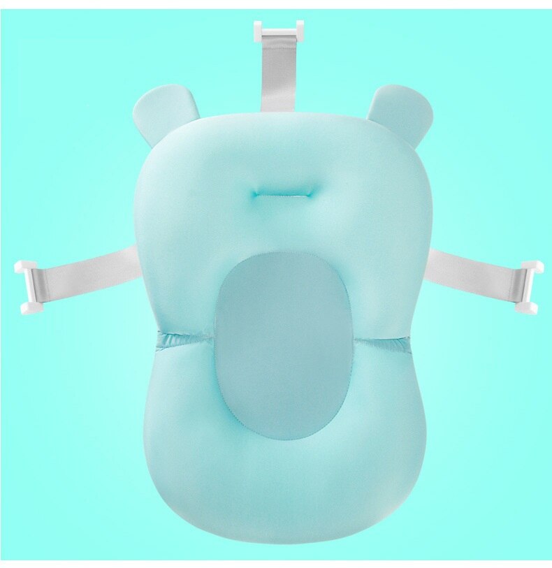 Cartoon Effen Pig Kinderen Bad Antislip Seat Safe Douche Pad Mooie Dierlijke Vorm Comfortabele Stof Wetenschap Carve Gezonde: Green