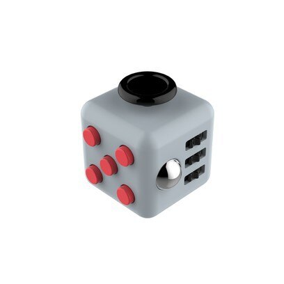 Puzzle Decompression Cube Smart Decompression Dice Resistance Toy Anxiety Practicing Dice Toys For Children: Gray Red