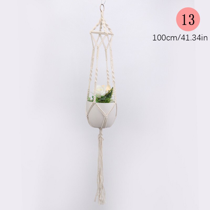 Plant Hanger Macrame Hangers Macrame Wall Hanging Plant Holder Air Plant Planters For Indoor Plants Indoor Plants Hanging Pot: 13