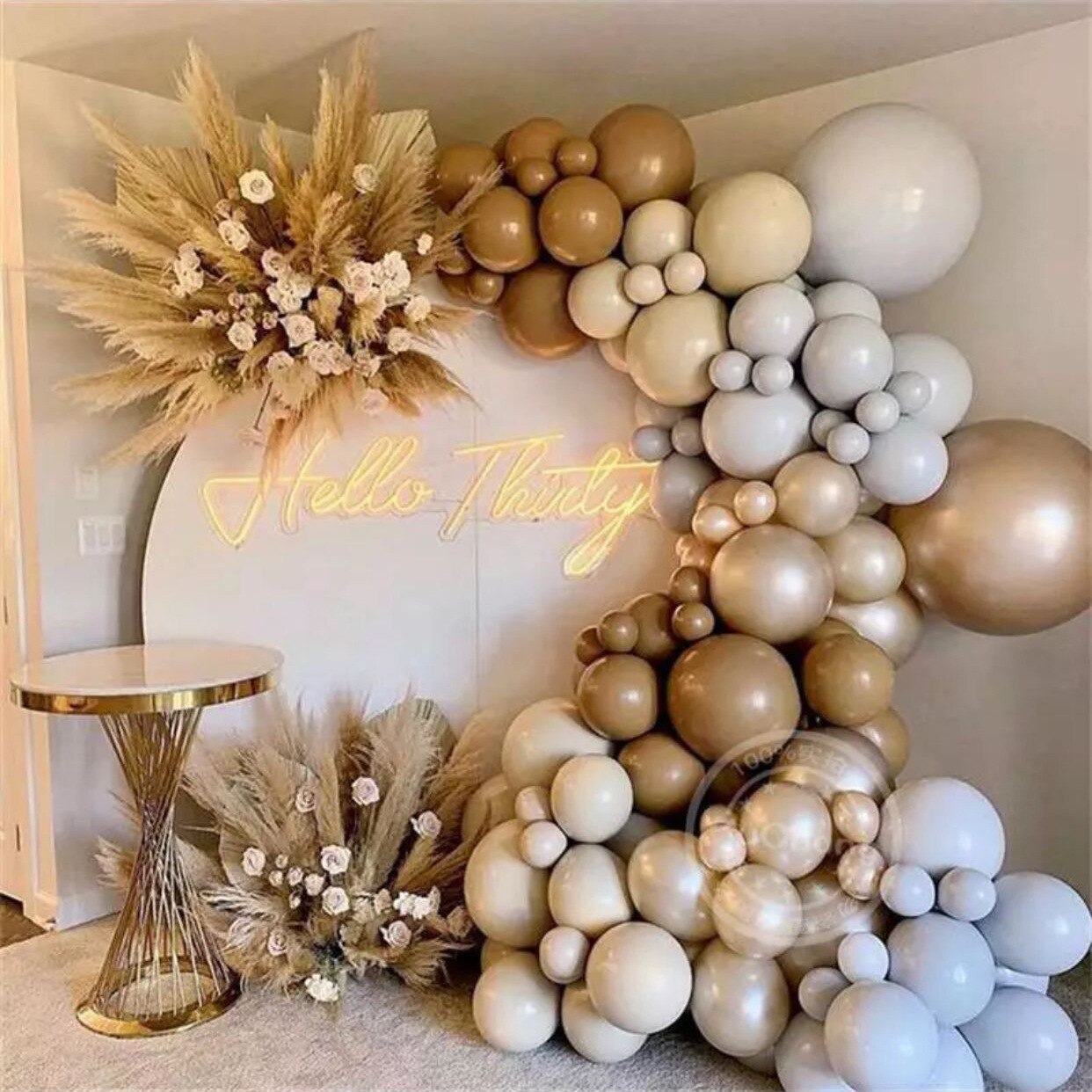Guirnalda de globos marrones para Baby Shower, arco de globos de látex marrón, piel de Color albaricoque, café, para decoración de de cumpleaños y boda, 123 Uds.