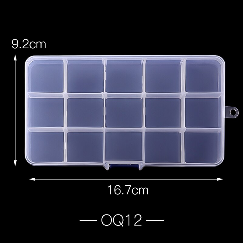 Boîte de rangement vide en plastique multi-tailles pour Nail Art, boîte de rangement pour strass et gemmes, boîte de rangement pour Nail Art, étui pour accessoires de peinture diamant: Q33475