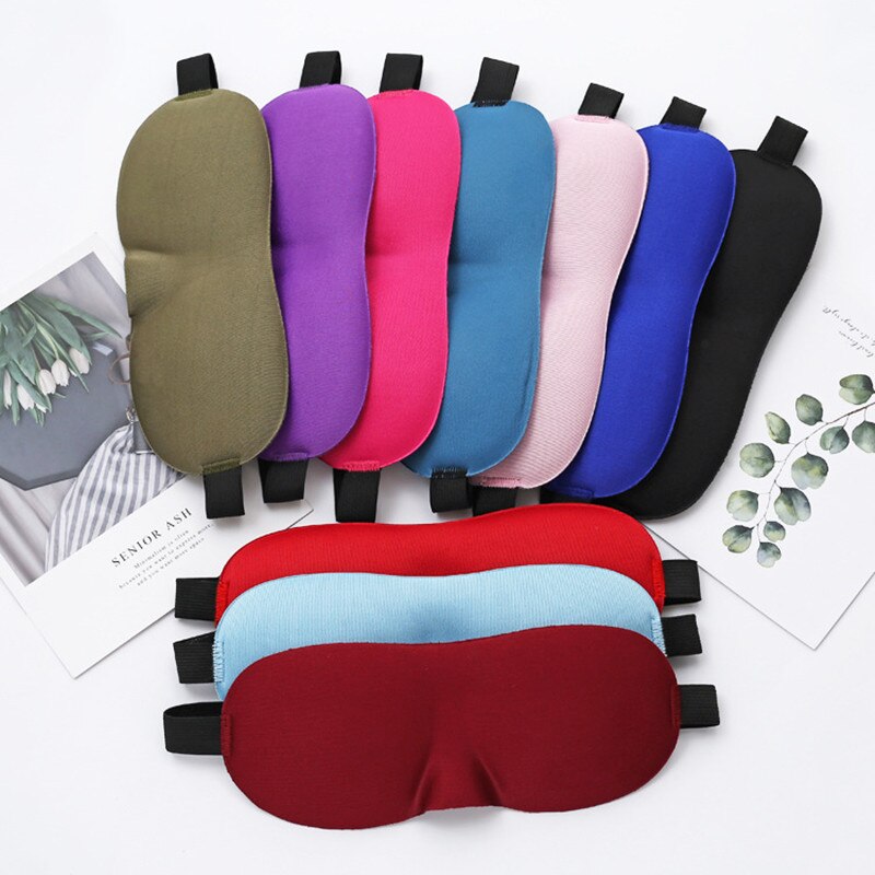 1 stk 3d sovemaske naturlig sovemaske øyenskygge deksel skygge øyelapp kvinner menn myk bærbar bind for øynene reise øyelapp søvn