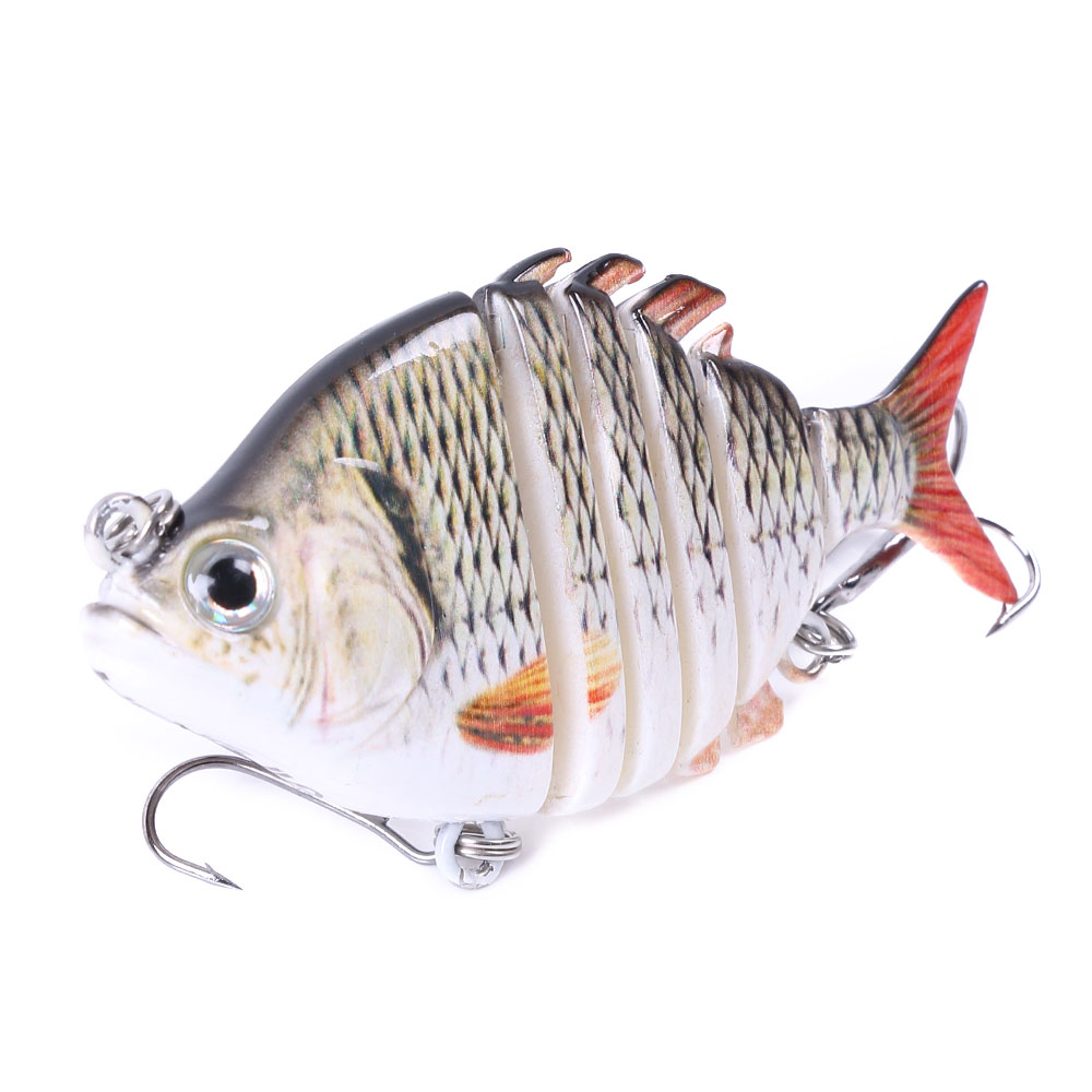 Swimbait Fishing Lures Lifelike Tilapia shape 6.35cm-9.3g Hard Bait 63mm 9.3g Lure With Treble Hook Multi Jointed Lures For Bass: Coral Red