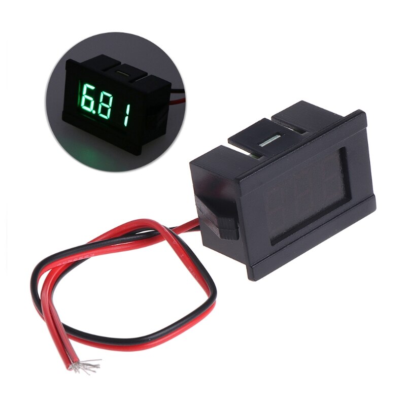 DC 2 Wires 4.5-30V Mini LED Digital Display Voltmeter Volt Voltage Panel Meter Measurement Analysis Instruments: Green