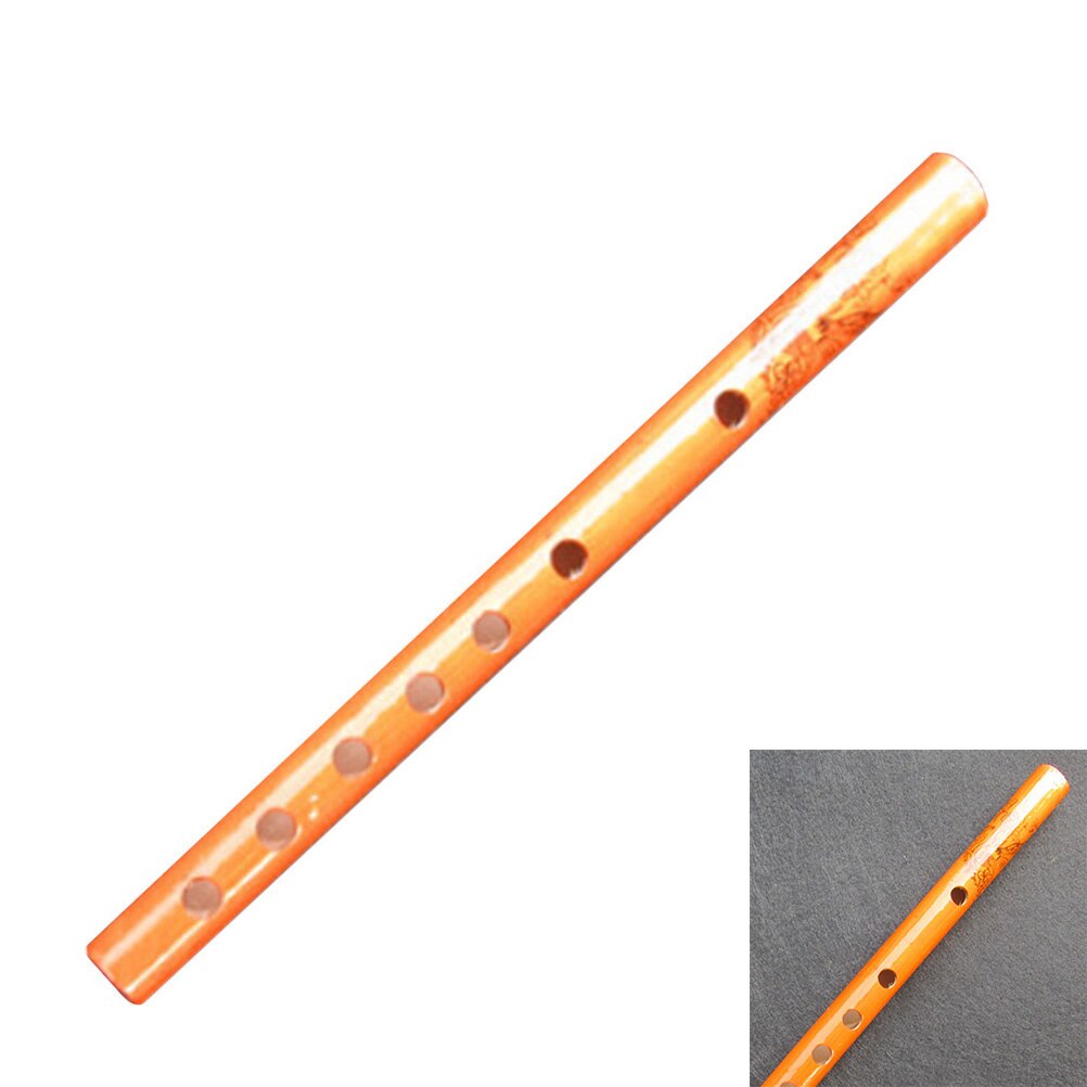 1PC IRIN Chinese Traditional 6 Holes Bamboo Flute Vertical Flute Clarinet Student Musical Instrument Wooden Color