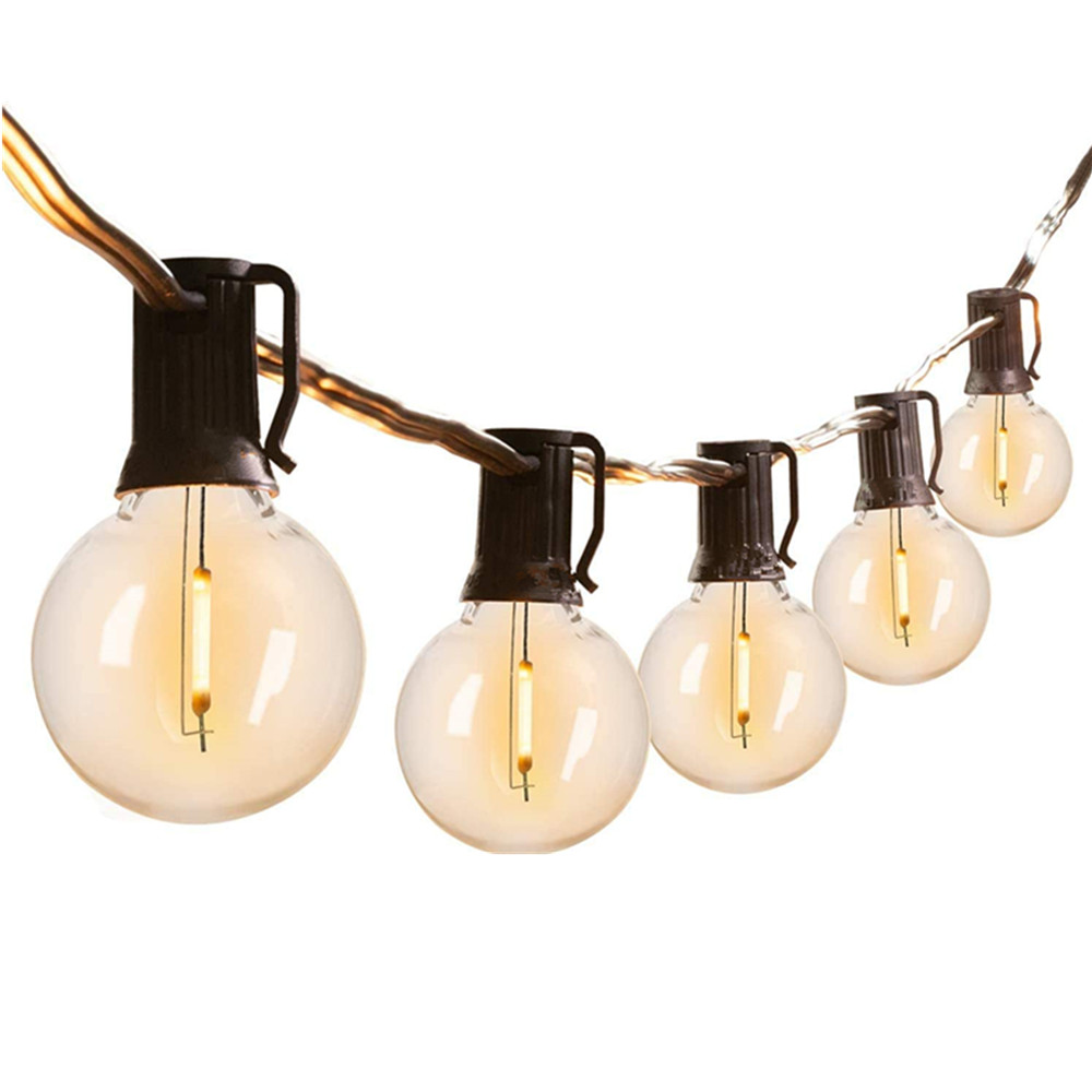Led-globlampor för utomhusbruk, plastlampor i fem färger, vattentäta uteplatslampor för trädgård, veranda, 220v eu-kontakter: Varm vit / 6-10w