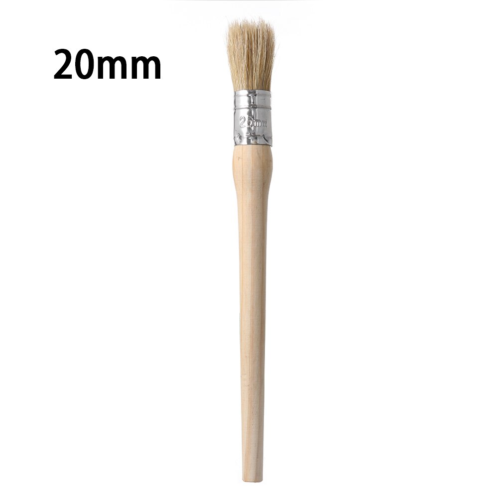 Cepillo de pintura al óleo de cerdas suaves con mango de madera, pincel de tiza para limpieza de coche, suministros de revestimiento de dibujo, accesorios para manualidades artísticas, 1 unidad: 20mm
