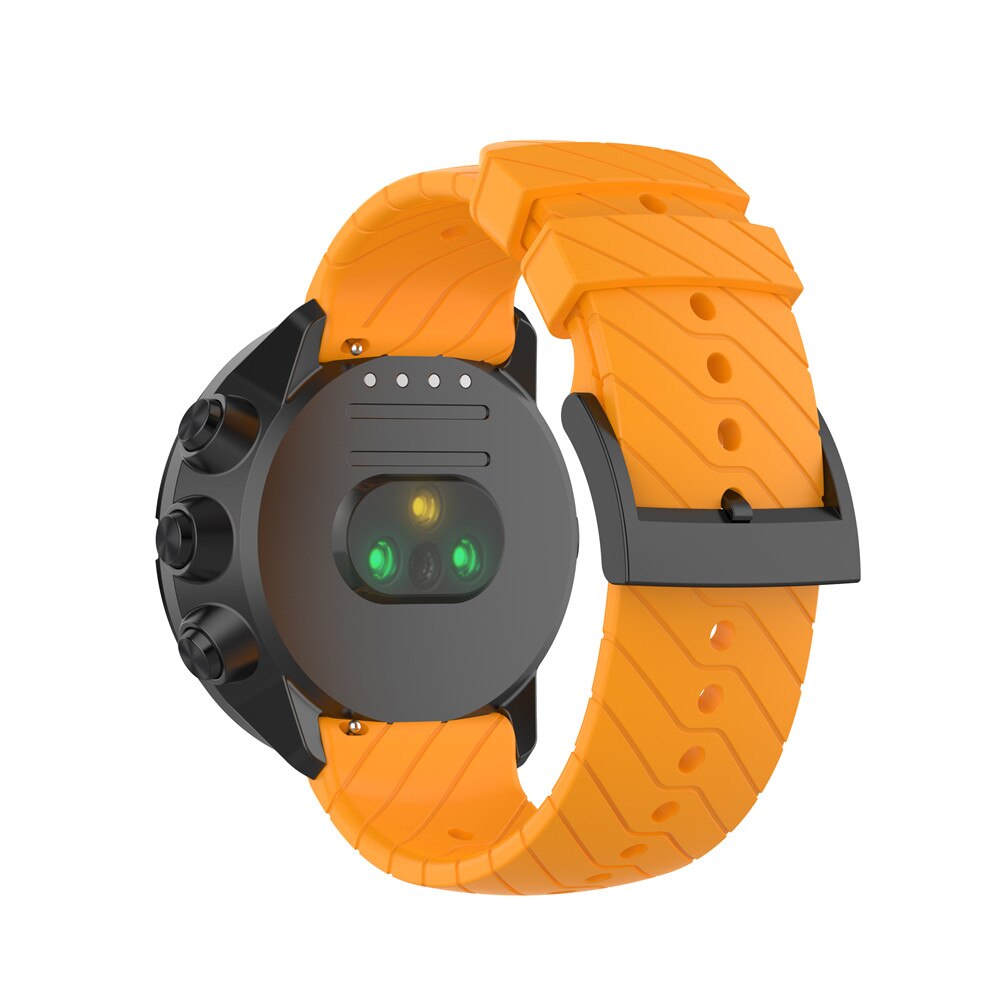 24Mm Zachte Siliconen Band Strap Voor Suunto Spartan Sport Pols Hr Vrouwen Mannen Universele Horlogeband Armband Voor Suunto 9/ 9 Baro /D5: Amber yellow