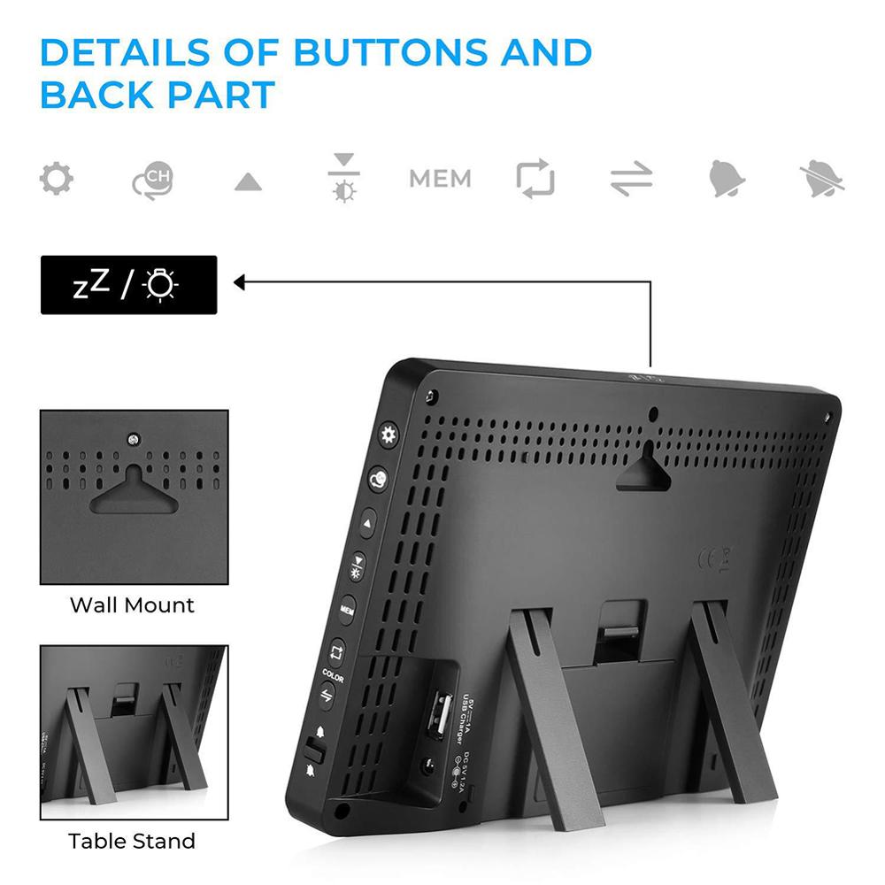 Wireless weather station weather forecast digital thermometer&hygrometer Colorful LCD display electric alarm clock