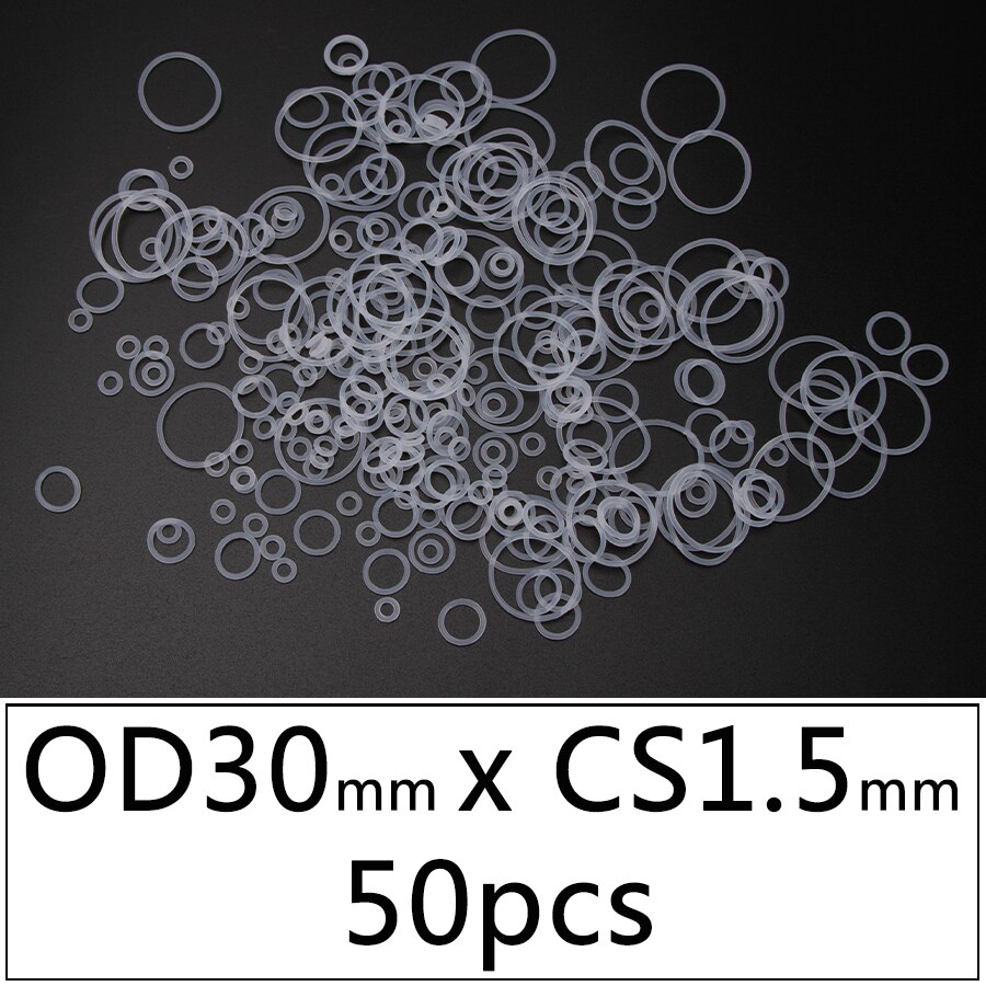 100 stück vmq silikon-dichtungsringe, weiße dichtungsringe, unterlegscheiben  s97  od 6mm-30mm cs 1mm diy-zubehörteile: Bg30 x 1 x 50