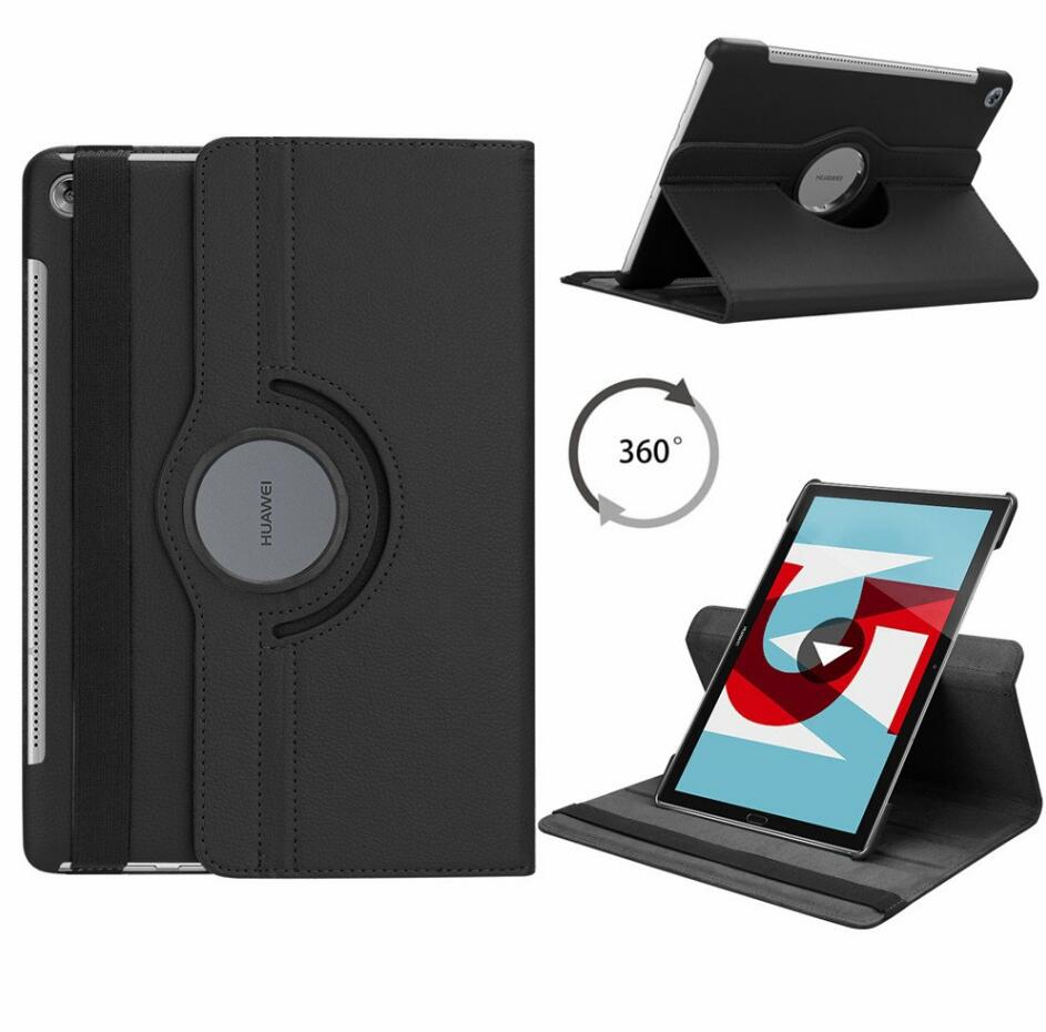 Dla Huawei MediaPad M5 10.8 calowy pokrowiec na Tablet Huawei MediaPad M5 Pro 10 10.8 "360 obrotowy stojak odwróć Pu skórzane etui: M5 10.8 black