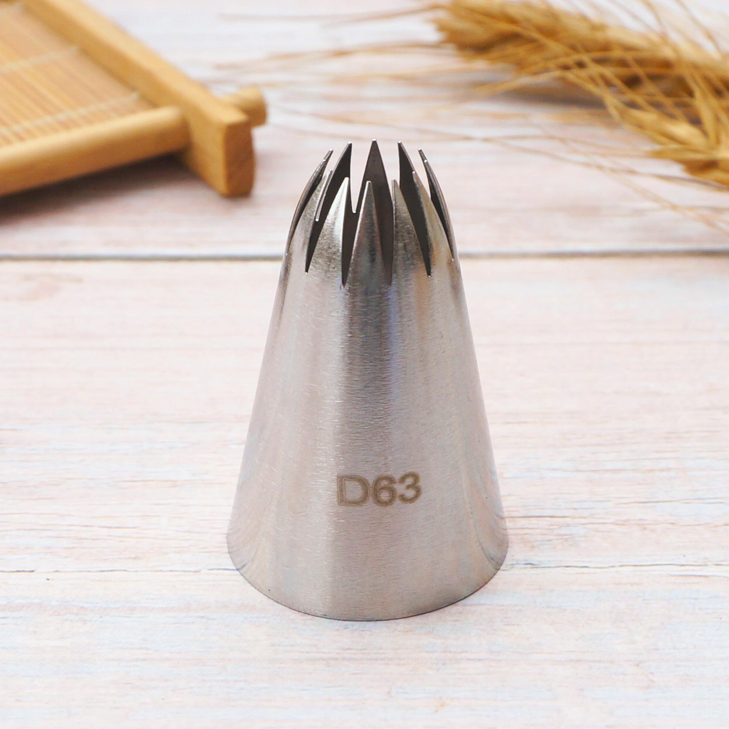 #E12 D63 Close Star Cake Decorating Pastry Piping Nozzle Icing Tips Bakeware Kitchen Cookies Tools Stainless Steel