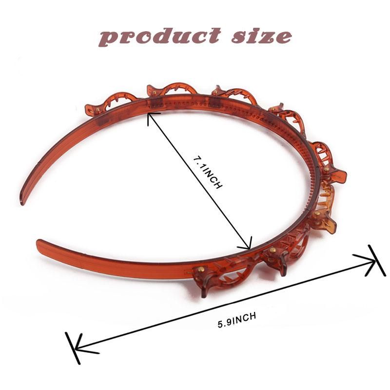 Frys dit skønhed hårbånd dobbelt pandehår hår stil hårstift lag twist fletning klip foran hår klip skønhed værktøj hår tilbehør