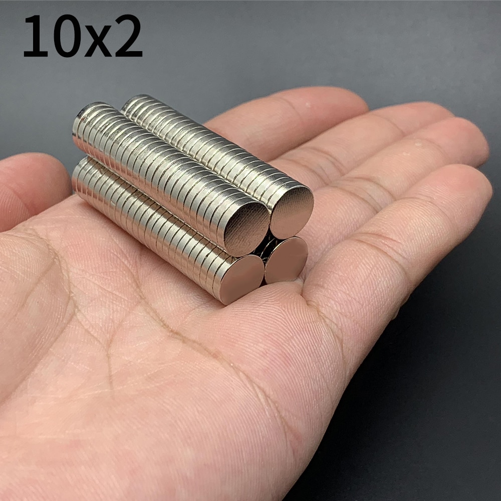 10/30/60/100 Stuks 10X2 Neodymium Magneet 10X2 N35 Ndfeb Ronde Super krachtige Sterke Permanente Magnetische Imanes Disc